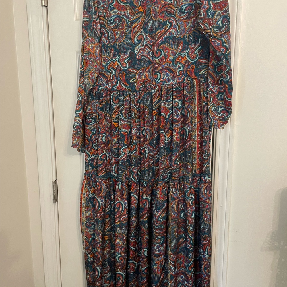 Cienna Women's Paisley Irma Dress - Blue and Red